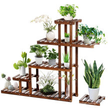 Jardim Bamboo Plant Stand Rack Camada em vaso interior e externo de múltiplas suporte para suporte de prateleira de prateleira Plantador para o pátio jardim